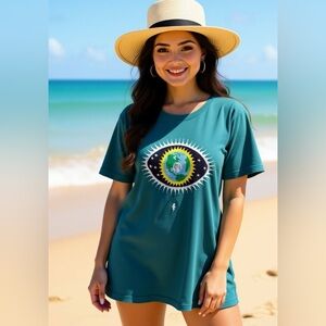 iAwaken® Unisex Short Sleeve Fitted T :: Teal